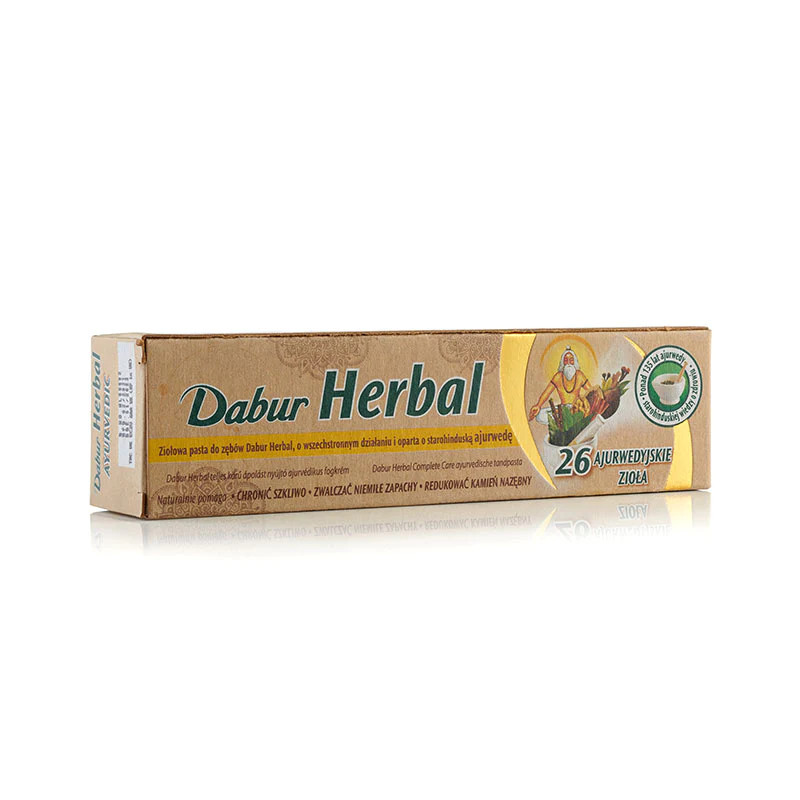 Fluoride-free Ayurvedic toothpaste with 26 herbal extracts